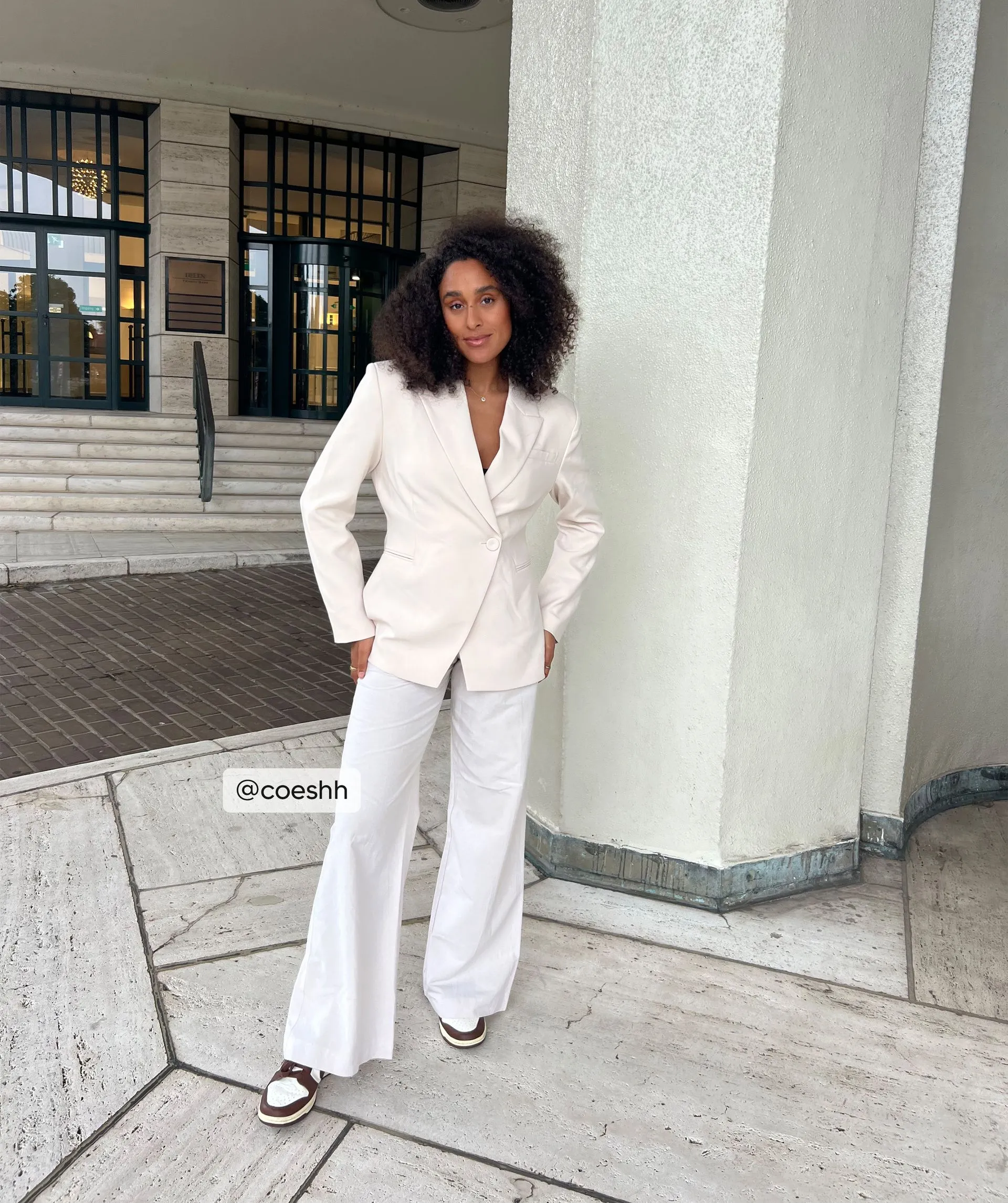 FRANCIS FITTED BLAZER  LIGHT ECRU