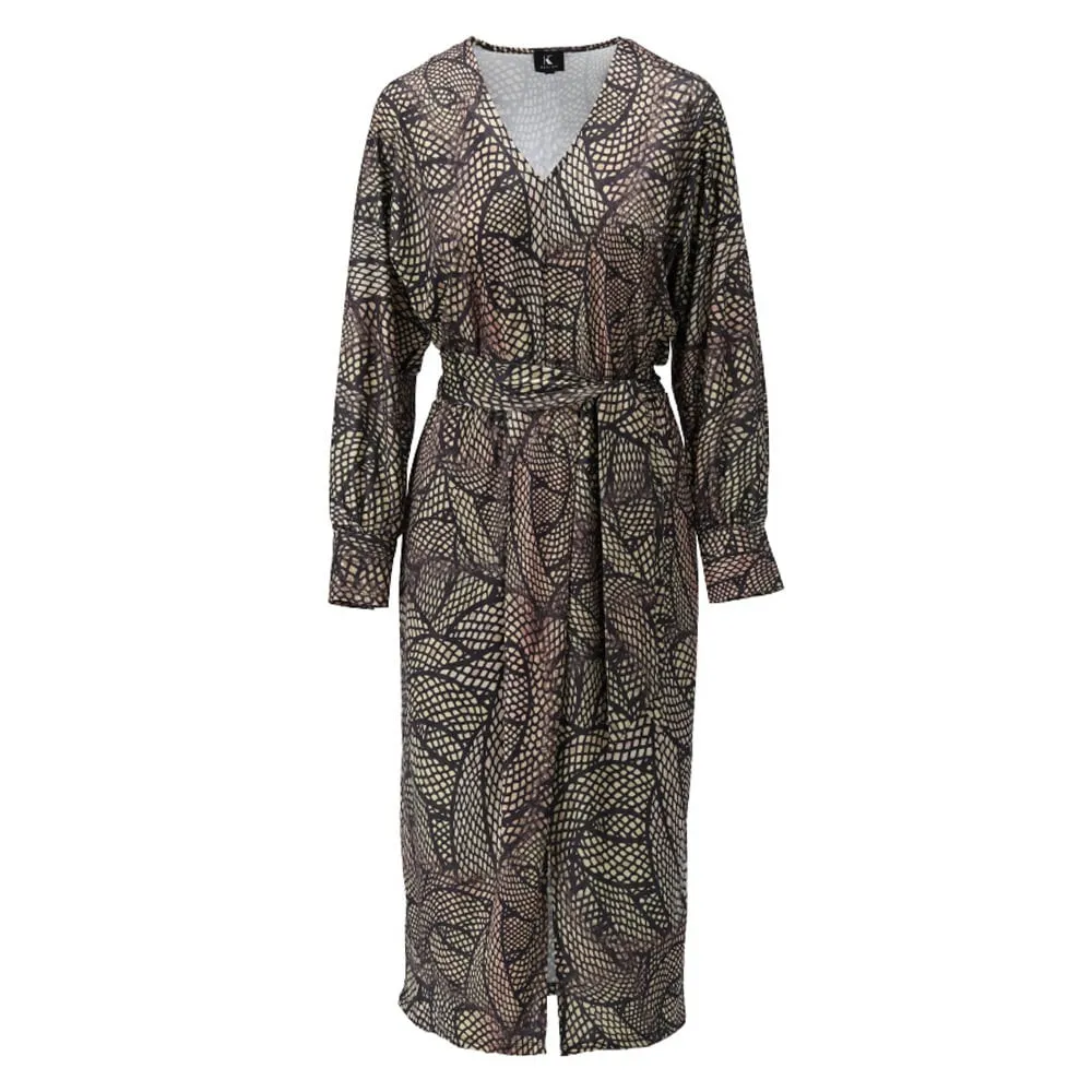   KDESIGN JURK MET VHALS, PRINT & SPLIT 305 MULTI KL