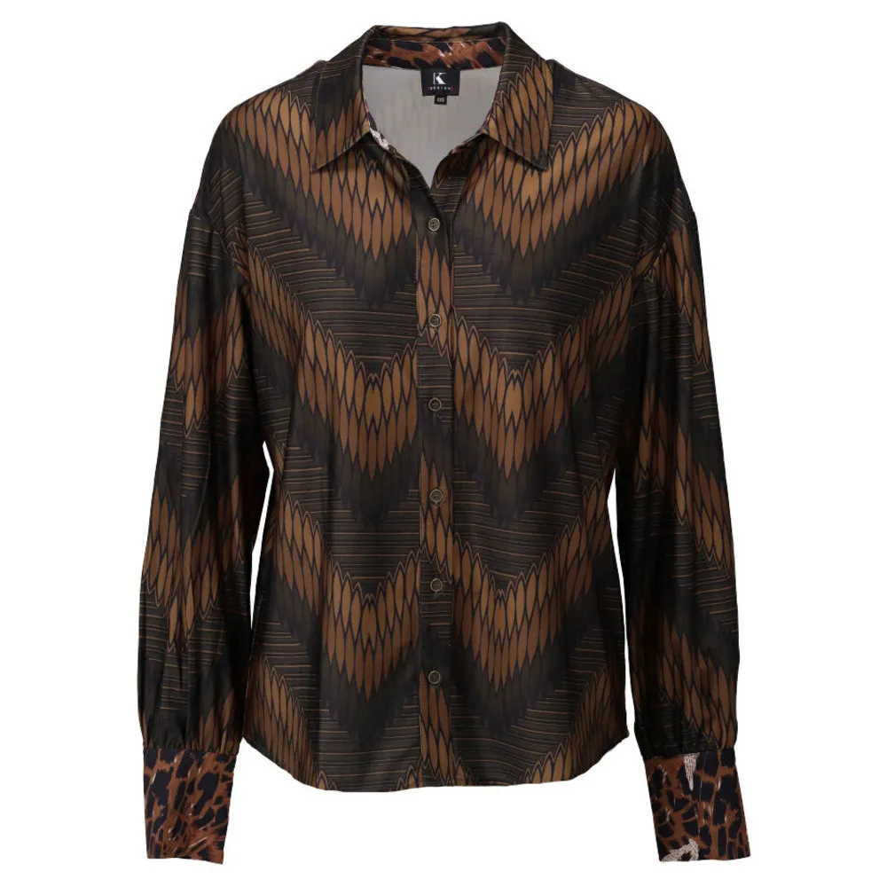   KDESIGN OVERSIZED BLOUSE MET DESIGN BRUIN 1