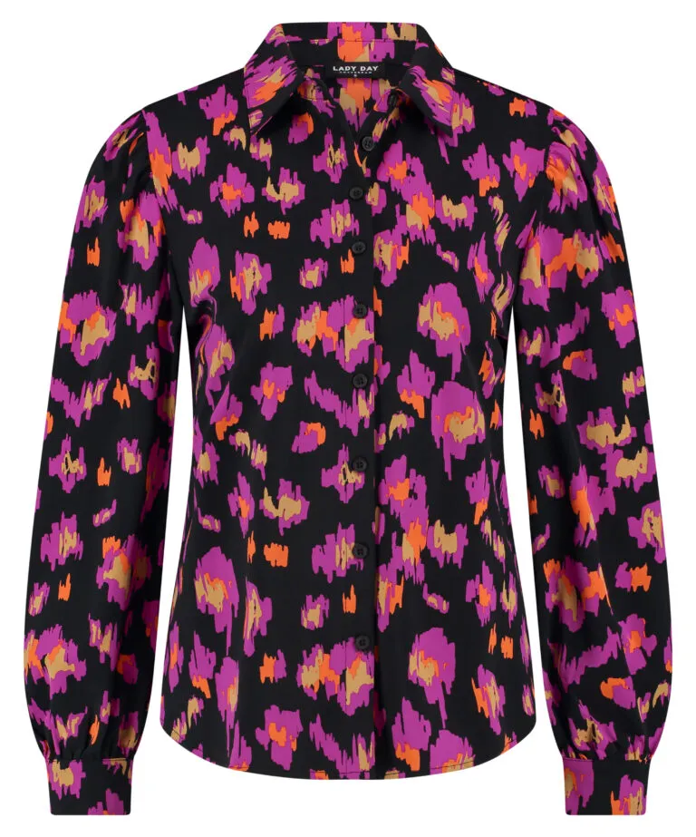 Lady Day Amsterdam Blouse Philly Art Leopard print Black