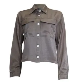 POOOLS SHINY JACKET 433105-OLIVE