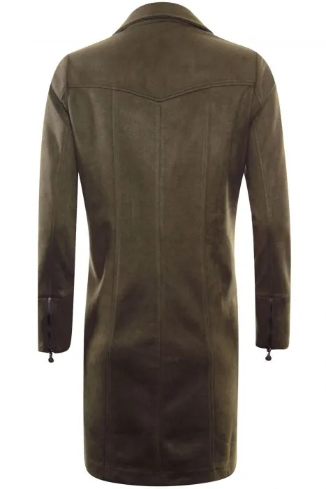Poools suèdelook jurk