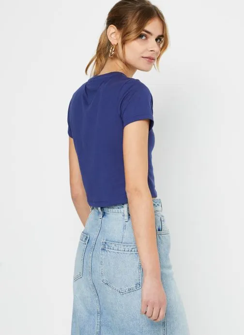      TOMMY JEANS TJW BBY CRP ESSENTIAL LOGO 2 SS  BLAUW   
