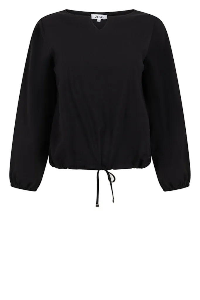 ZOSO BLOUSE 245JOAN  0000 BLACK