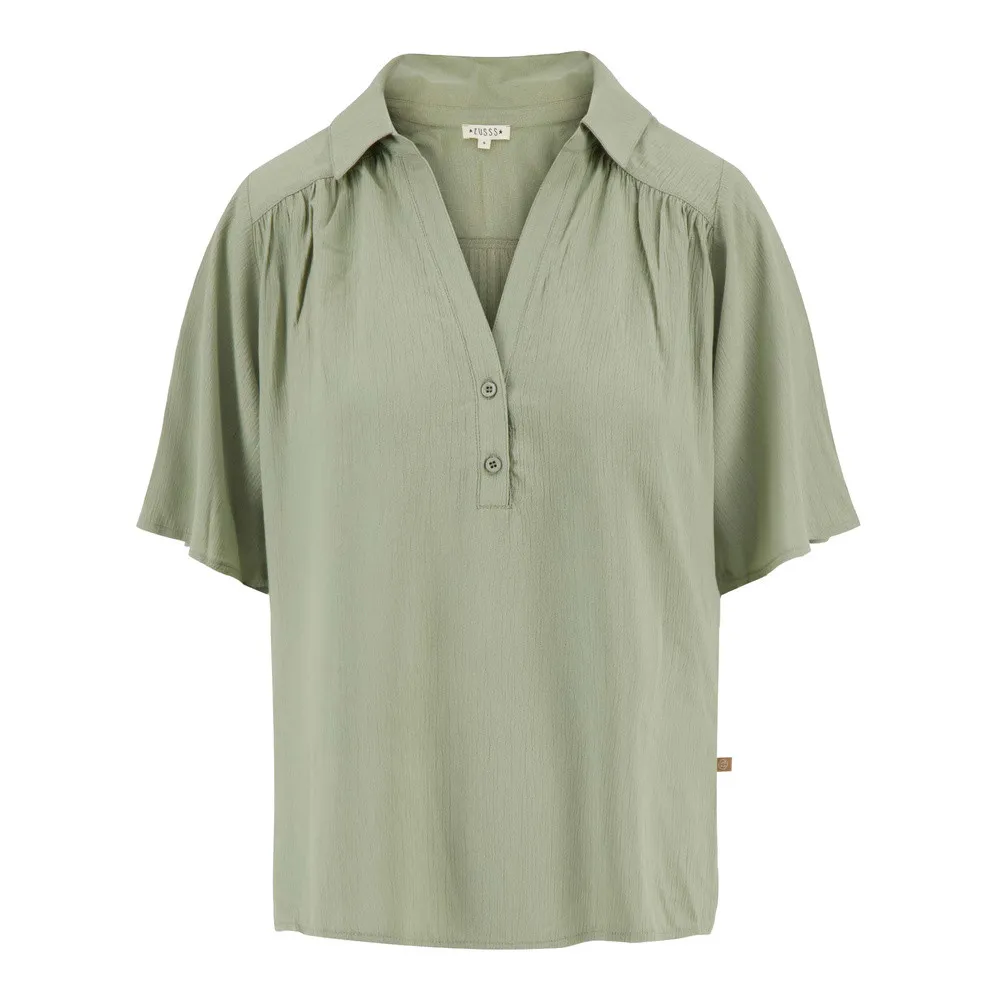   ZUSSS blouse met korte mouw Saliegroen