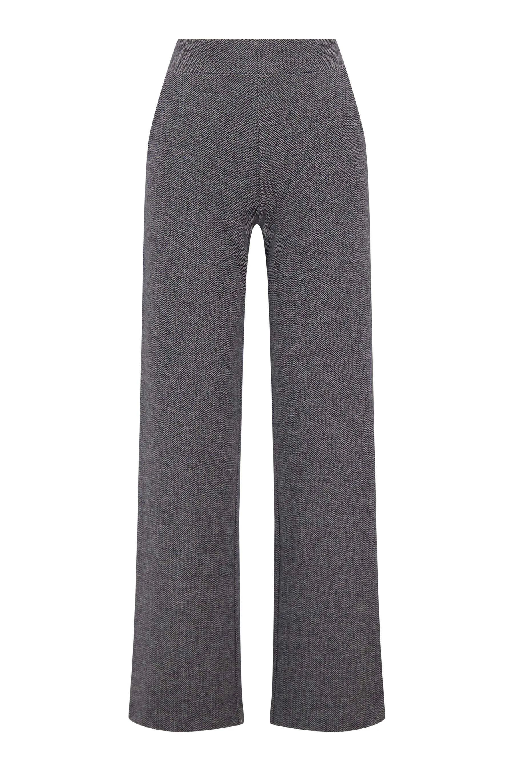Zusss high waist regular fit broek grijs  